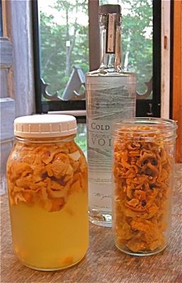  chantarelle vodka in mason jars