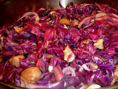 leslie land red cabbage and chestnuts