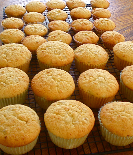 large and small corn cupcakes